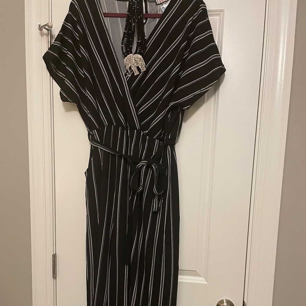 Black and white jumpsuit